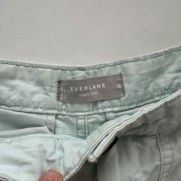 Everlane Womens Tourist Shorts Ice Green Organic Cotton High-Waisted Bermuda 0 - Picture 5 of 11